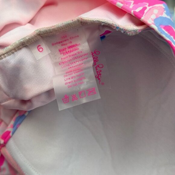 🆕 LILLY PULITZER 🧿 NWOT Lanai Halter 1PC Swimsuit, Light Pascha Pink - Sz 6 - Picture 12 of 13